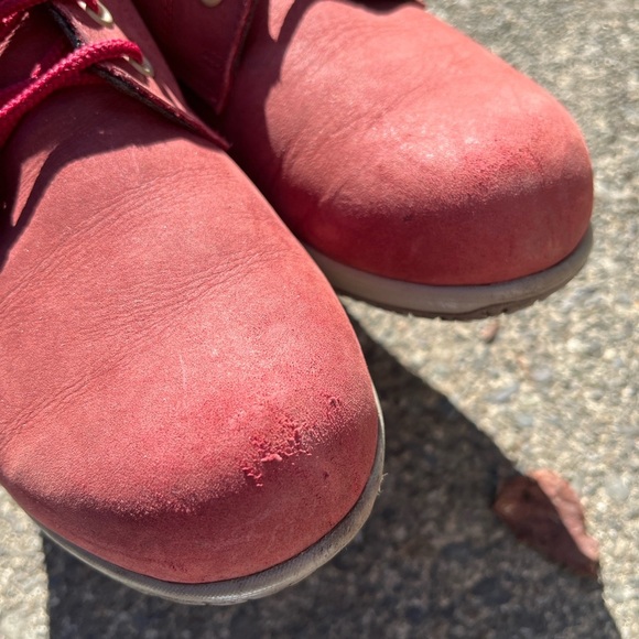 SAS Gretchen Red Lace up Ankle Leather Boots Sz 8.5 - Picture 9 of 9